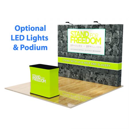 10ft Straight Velcro Fabric Pop Up Display - Image 7