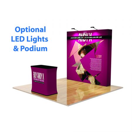 8ft Straight Velcro Fabric Pop Up Display - Image 7