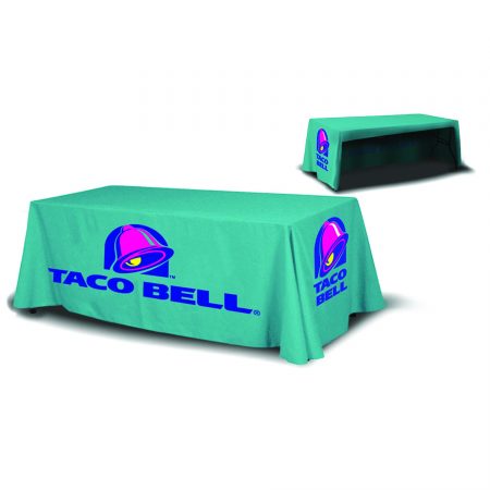 8ft Table Cover 3 sided (Open Back)